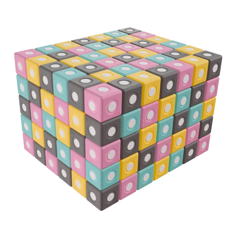 klocki magnetyczne piankowe TUKI SMART dla dzieci, zestaw sensoryczny do przedszkola i terapii integracji sensorycznej zestaw 240 elementów