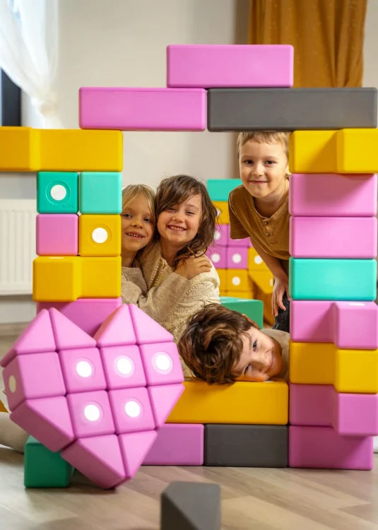 klocki magnetyczne piankowe TUKI SMART dla dzieci, zestaw sensoryczny do przedszkola i terapii integracji sensorycznej