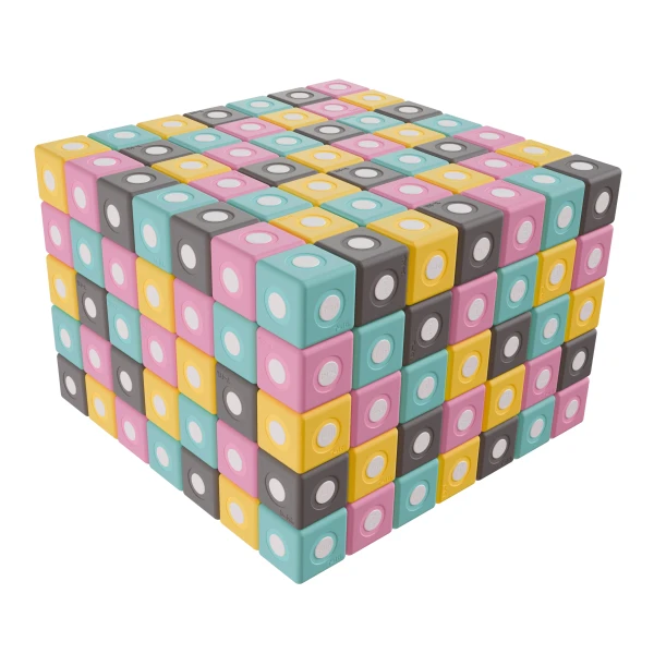 klocki magnetyczne piankowe TUKI SMART dla dzieci, zestaw sensoryczny do przedszkola i terapii integracji sensorycznej zestaw 280 elementów