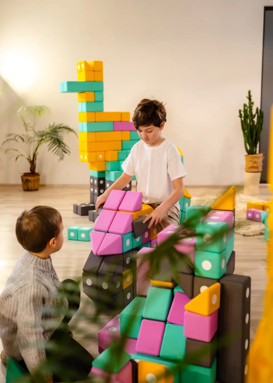 klocki magnetyczne piankowe TUKI SMART dla dzieci, zestaw sensoryczny do przedszkola i terapii integracji sensorycznej
