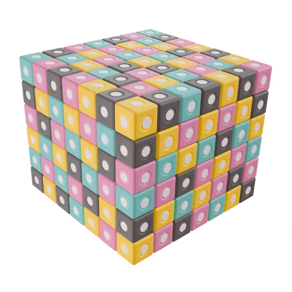 klocki magnetyczne piankowe TUKI SMART dla dzieci, zestaw sensoryczny do przedszkola i terapii integracji sensorycznej zestaw 340 elementów