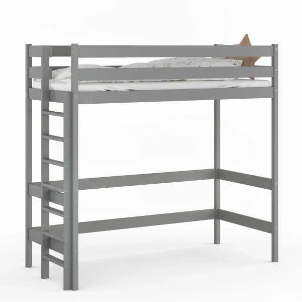 Łóżko Antresola 1 Osobowa Veli - grafit