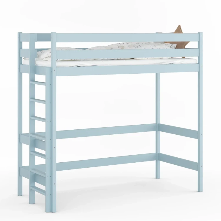 Łóżko Antresola 1 Osobowa Veli - niebieski