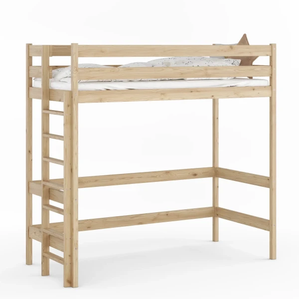 Łóżko Antresola 1 Osobowa Veli - surowe