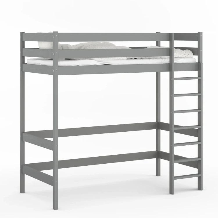 Łóżko Antresola 1 Osobowa Alti - Grafit