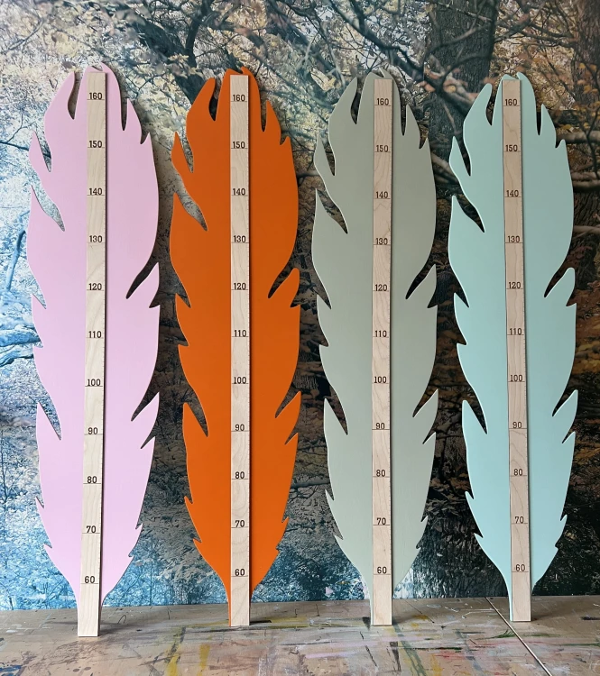 Drewniana Miarka Wzrostu dla dzieci - Piórko