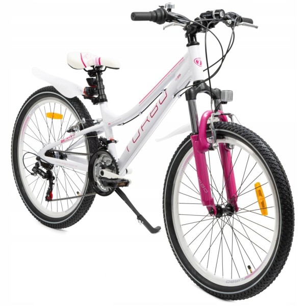 Polski rower górski MTB 24 cale Shimano aluminiowy z amortyzatorem dla dziewczynki