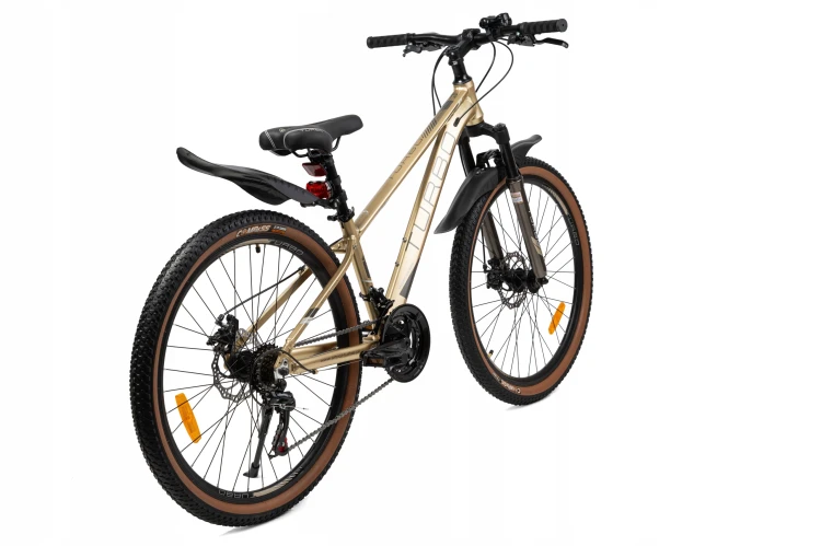 Rower MTB 26” aluminiowy Złoty– Shimano 21 biegów, hamulce tarczowe | lekki rower górski do miasta i terenu