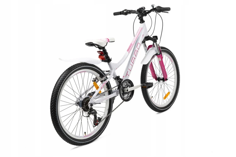 Polski rower górski MTB 24 cale Shimano aluminiowy z amortyzatorem dla dziewczynki