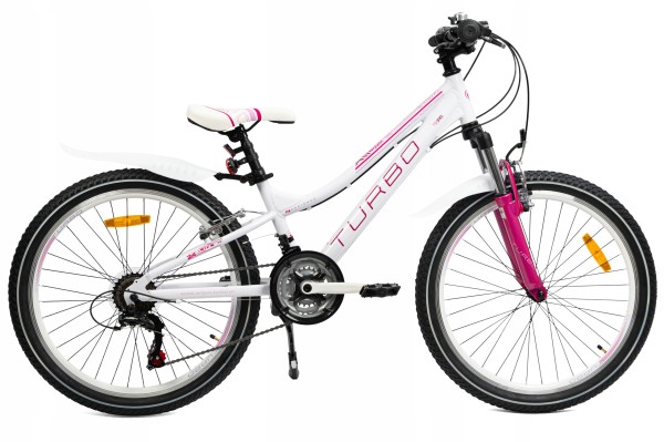 Polski rower górski MTB 24 cale Shimano aluminiowy z amortyzatorem dla dziewczynki