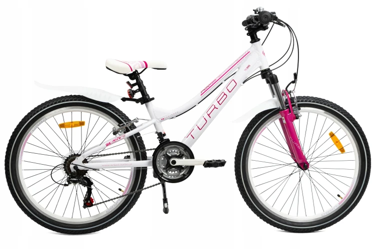 Polski rower górski MTB 24 cale Shimano aluminiowy z amortyzatorem dla dziewczynki