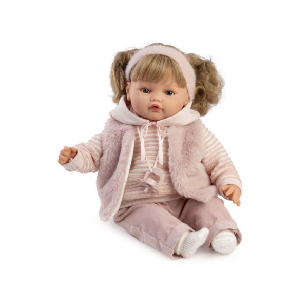 Lalka Beni 42 cm Antonio Juan płacząca lalka z dźwiękiem miękka z ubrankami