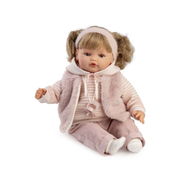 Lalka Beni 42 cm Antonio Juan płacząca lalka z dźwiękiem miękka z ubrankami