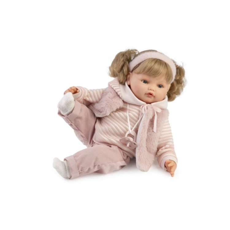Lalka Beni 42 cm Antonio Juan płacząca lalka z dźwiękiem miękka z ubrankami