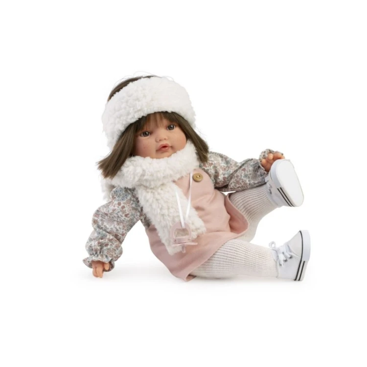 Lalka Beni 42 cm brunetka Antonio Juan płacząca lalka z dźwiękiem i ubrankami