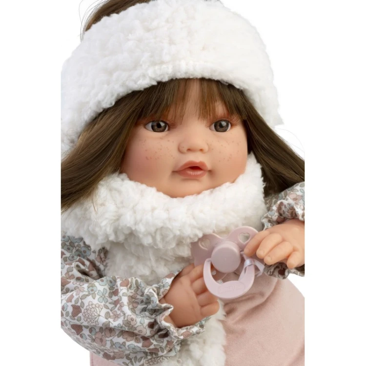 Lalka Beni 42 cm brunetka Antonio Juan płacząca lalka z dźwiękiem i ubrankami