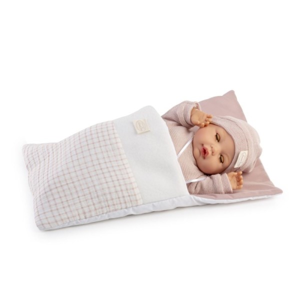 Lalka Bimba 37 cm Antonio Juan płacząca bobas ze śpiworkiem i smoczkiem