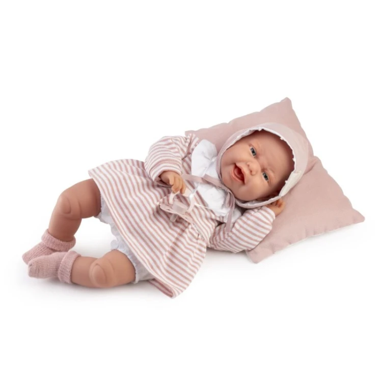 Lalka Clara 34 cm Antonio Juan gaworząca lalka z poduszką i ubrankami