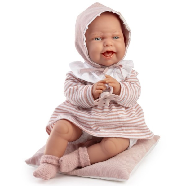 Lalka Clara 34 cm Antonio Juan gaworząca lalka z poduszką i ubrankami