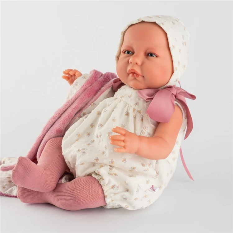 Lalka Reborn Emma 46 cm ASI realistyczna lalka niemowlę z kocykiem