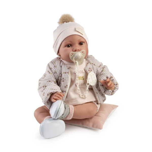 Lalka Erika 42 cm Antonio Juan realistyczna lalka z poduszką i kurtką