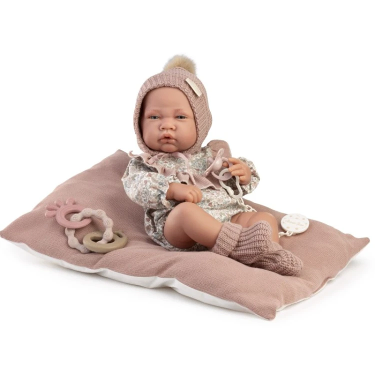 Lalka Lua 42 cm Antonio Juan realistyczna lalka z poduszką i gryzakiem