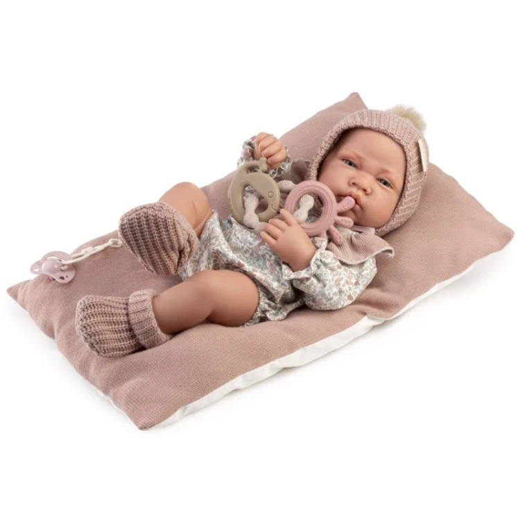Lalka Lua 42 cm Antonio Juan realistyczna lalka z poduszką i gryzakiem