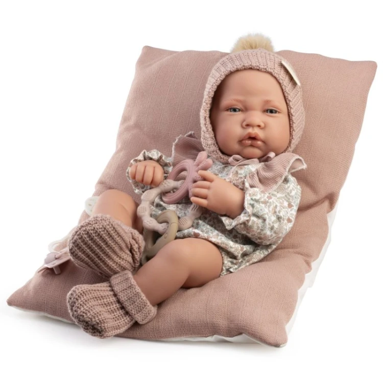 Lalka Lua 42 cm Antonio Juan realistyczna lalka z poduszką i gryzakiem