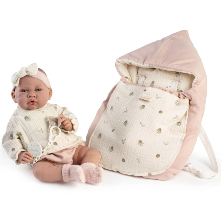 Lalka Lua 42 cm Antonio Juan realistyczna lalka z nosidłem i ubrankiem