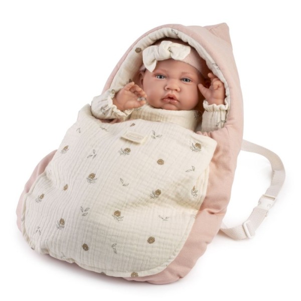 Lalka Lua 42 cm Antonio Juan realistyczna lalka z nosidłem i ubrankiem