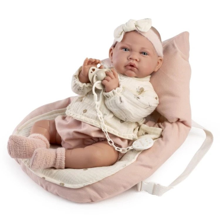 Lalka Lua 42 cm Antonio Juan realistyczna lalka z nosidłem i ubrankiem
