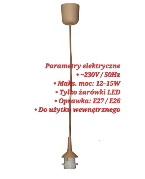 zawieszenie do lampy
