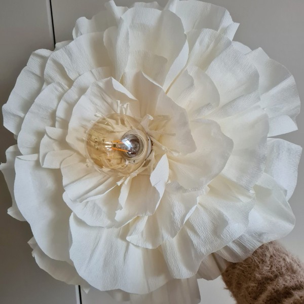 kremowa lampa wisząca peonia ecru