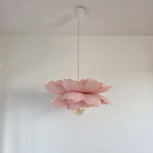 lampa wisząca peonia jasno różowa