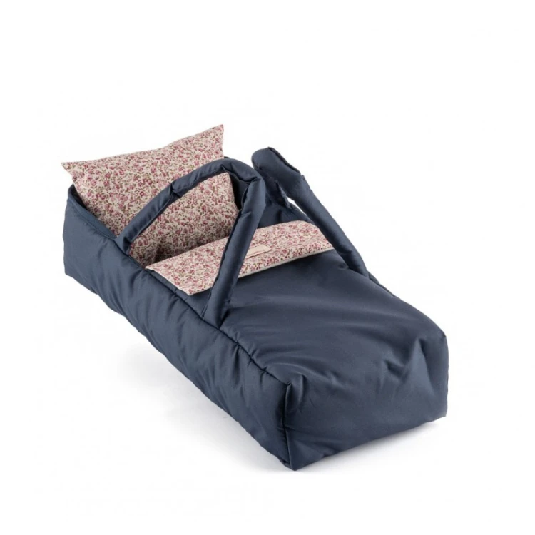 wózek dla lalek ASI Martina 3712013 granatowy 3w1 z gondolą i torbą dla lalek 36 46 cm