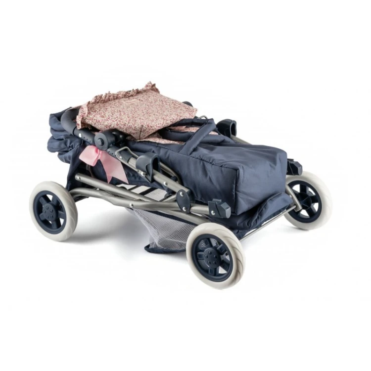 wózek dla lalek ASI Martina 3712013 granatowy 3w1 z gondolą i torbą dla lalek 36 46 cm