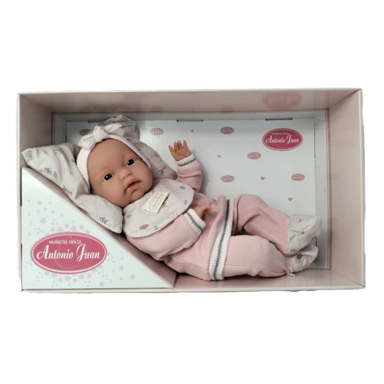lalka Toneta Antonio Juan 70366 elastyczny bobas 34 cm z poduszką i ubrankiem