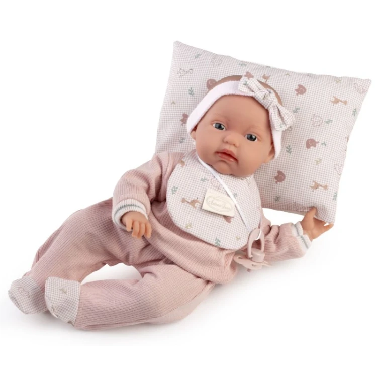 lalka Toneta Antonio Juan 70366 elastyczny bobas 34 cm z poduszką i ubrankiem