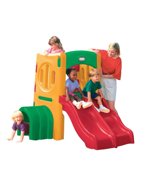 plac zabaw Little Tikes z podwójną zjeżdżalnią