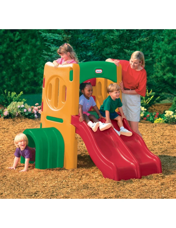 plac zabaw Little Tikes z podwójną zjeżdżalnią