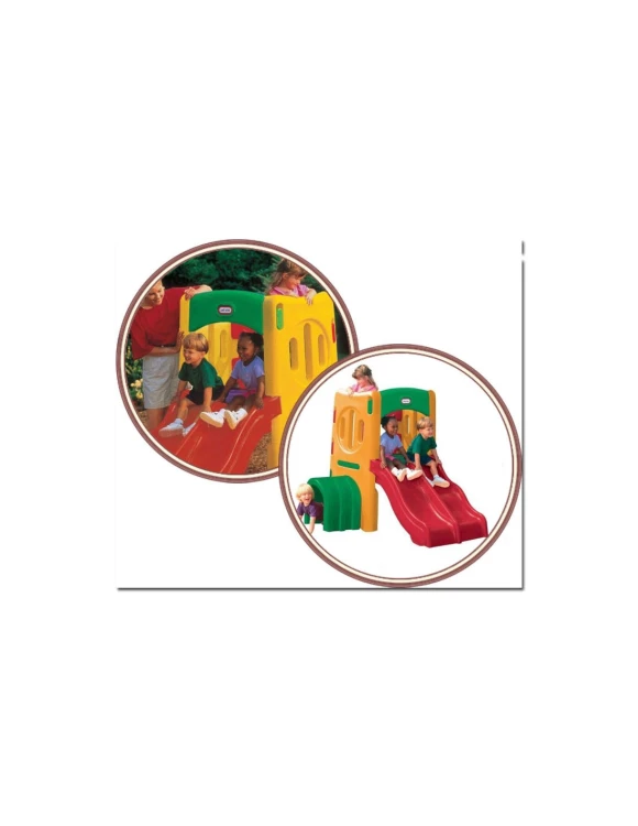 plac zabaw Little Tikes z podwójną zjeżdżalnią