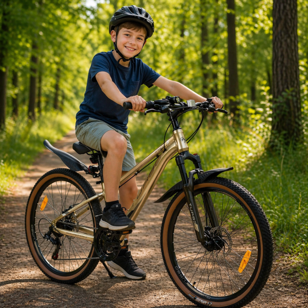 Rower MTB 26” aluminiowy Złoty– Shimano 21 biegów, hamulce tarczowe | lekki rower górski do miasta i terenu