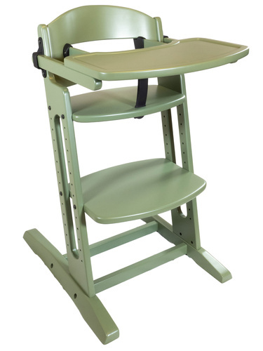 krzesełko BabyDan DanChair tendril green z tacką DanTray