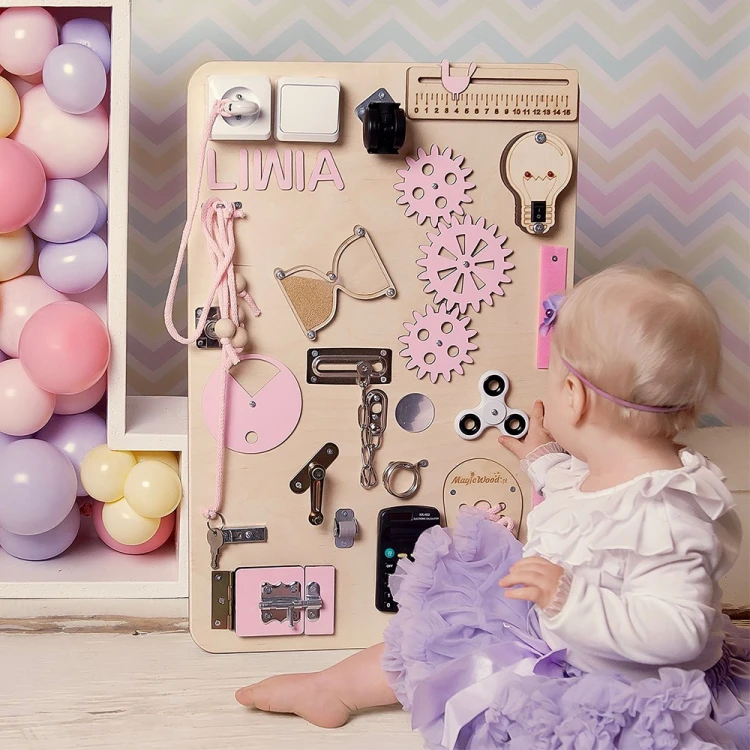 tablica manipulacyjna white blush dla dziewczynki