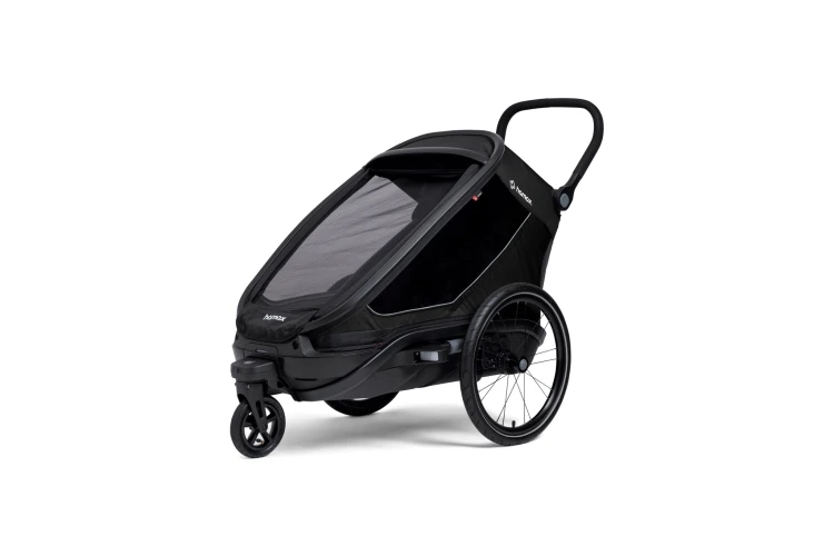 przyczepka rowerowa Hamax Outback Next dla dzieci z funkcją wózka spacerowego i amortyzacją