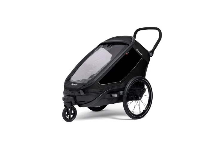 przyczepka rowerowa Hamax Outback Next dla dzieci z funkcją wózka spacerowego i amortyzacją