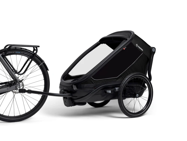 przyczepka rowerowa Hamax Outback Next dla dzieci z funkcją wózka spacerowego i amortyzacją