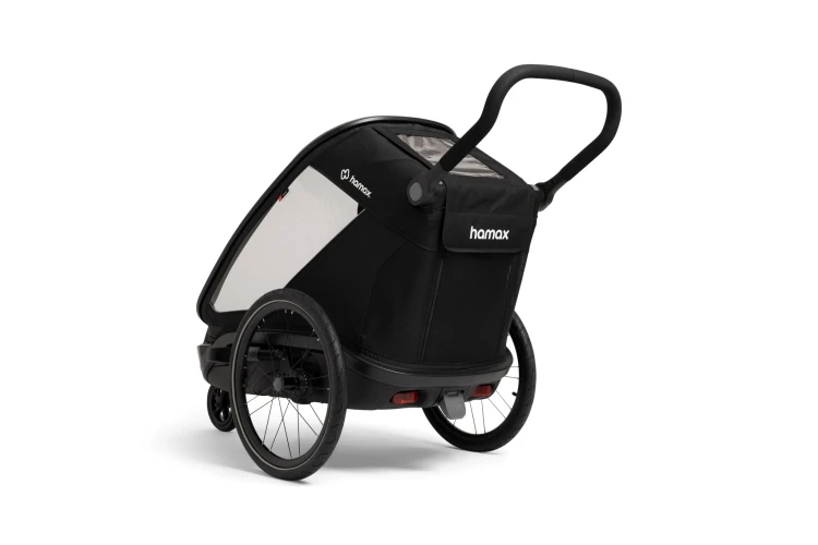 przyczepka rowerowa Hamax Outback Next dla dzieci z funkcją wózka spacerowego i amortyzacją