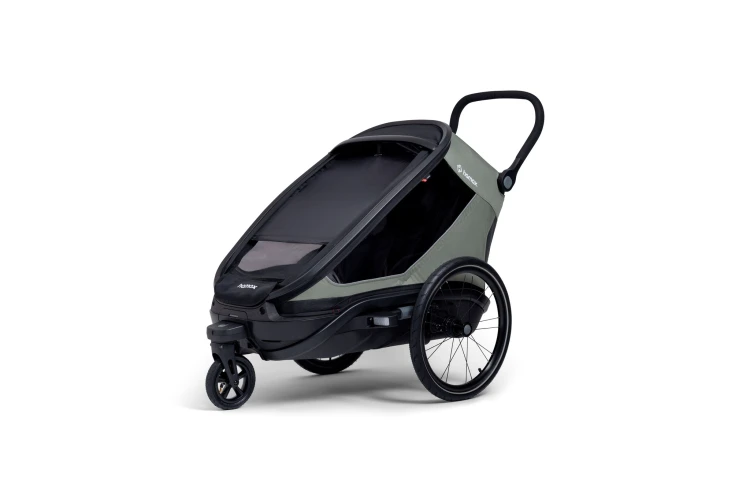 przyczepka rowerowa Hamax Outback Next dla dzieci z funkcją wózka spacerowego i amortyzacją