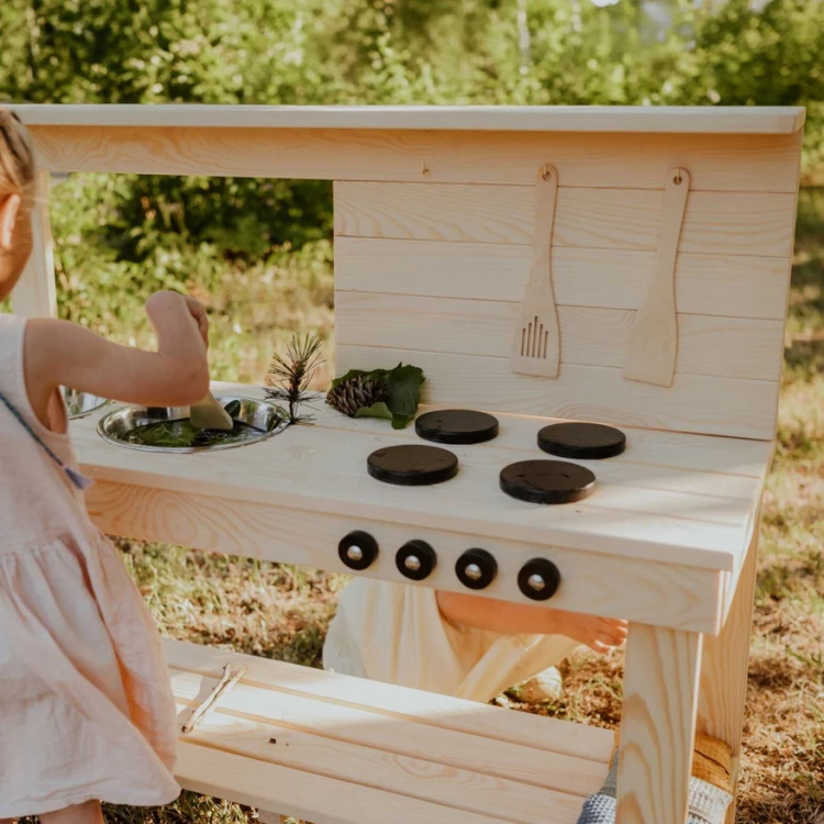 Drewniana kuchnia błotna dla dzieci WOOD FOR KIDS